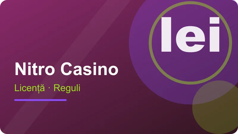 Nitro Casino – Nitro Casino România: licență și termeni Nitro Casino România: licență și termeni – ilustrație pentru secțiunea Nitro Casino